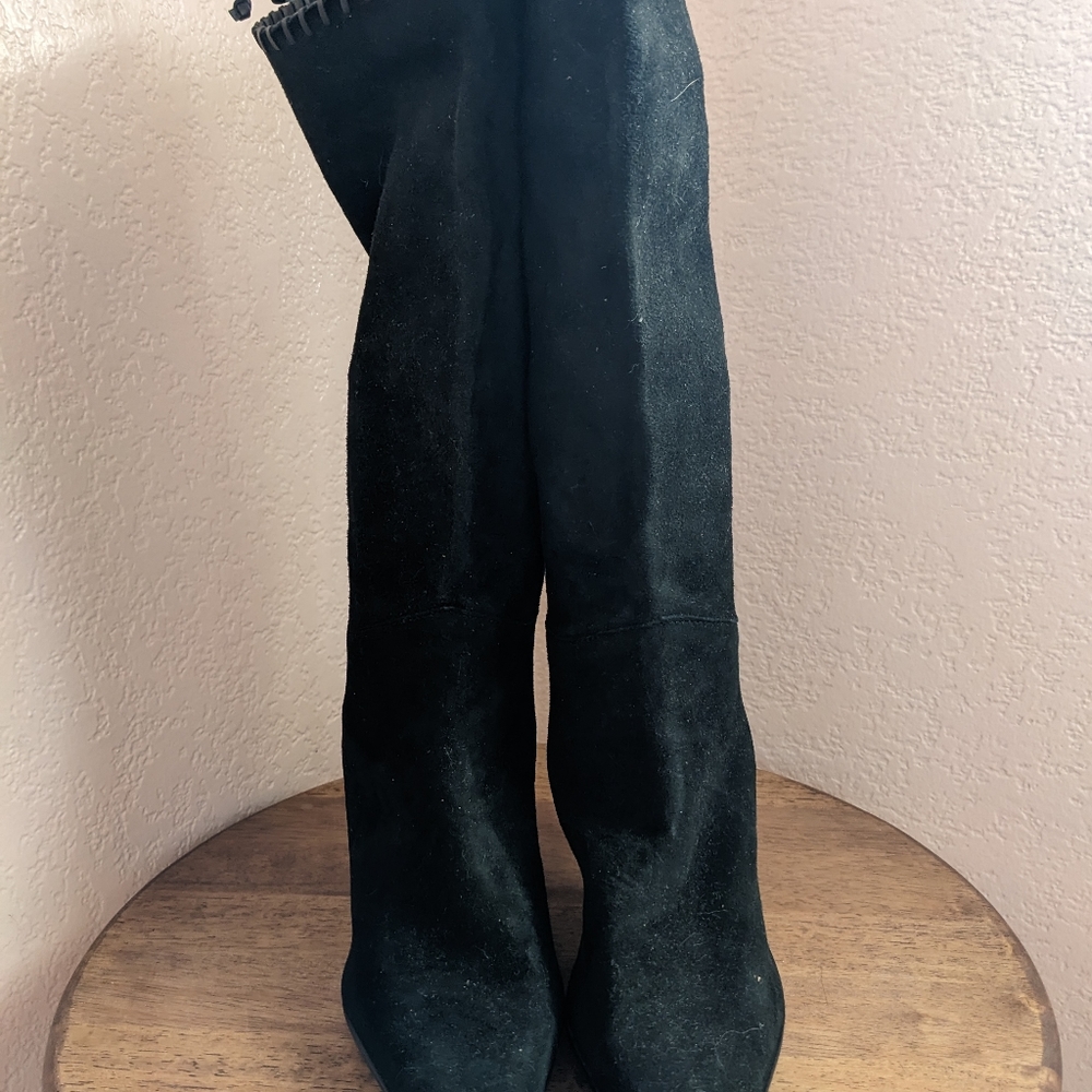 Ann Taylor size 7.5 black suede boots.